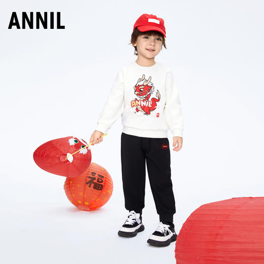 男童萌趣小龙圆领长袖卫衣新款安奈儿童装实体店同款XB411577 商品图3
