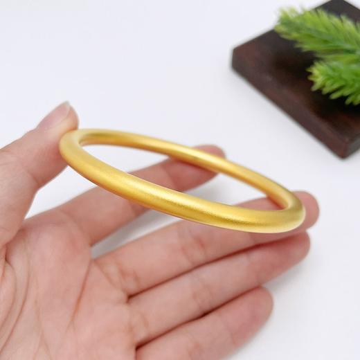 【限时克减150元】足金999.9 【油亮半空心】古法传承(面宽约5.2-5.4mm)古法光圈古法素圈固口古法手镯(GFSZW00022-09)（预售产品下单后不退款不退货不换货不补差价） 商品图3