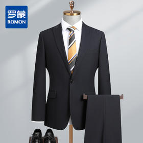 【西装+西裤】罗蒙男士西装套装两件套商务正装戗驳领一粒扣婚庆西装套装