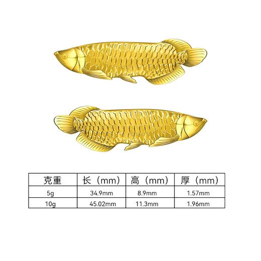 【会员尊享克减148元】【金条】【10克】足金999.9 #投资理财 黄金实心纯金金龙鱼10克收藏投资回购定制（配亚克力盒）(JT00002-02)（预售产品下单后不退款不退货不换货不补差价） 商品图0