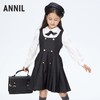 女童学院风假两件翻领长袖连衣裙裙子新款安奈儿童装实体店同款AG413573 商品缩略图1