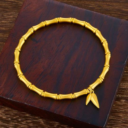 【限时克减150元】足金999.9 #小红书 古法传承国风竹节手串(周长约17-18cm)(GFSCW00019)补差价）预售产品下单后不退款不退货不换货不补差价 商品图1