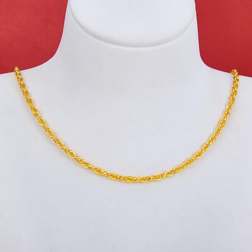 【限时克减128元】足金999.9 绞丝链项链(XL00010-09)补差价）补差价）预售产品下单后不退款不退货不换货不补差价 商品图1