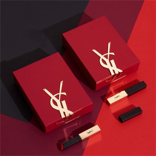 YSL圣罗兰红色浮雕口红礼盒（#N21不羁复古红、#1966暖红棕） 商品图0