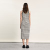 谜底连衣裙无袖女2024春新款文艺风条纹亲肤修身中长裙241ML0117 商品缩略图2