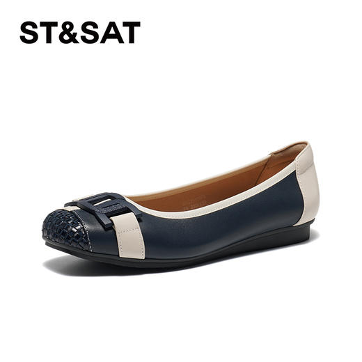 星期六时尚压纹鞋头拼色休闲平底鞋SSC1111070 商品图10