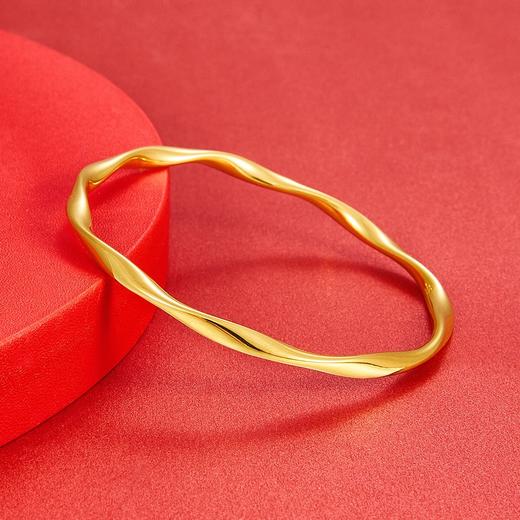 【限时克减150元】足金999.9 #莫比乌斯  【精品】黄金实心镜面金莫比乌斯环固口手镯(SZ00726)预售产品下单后不退款不退货不换货不补差价） 商品图0