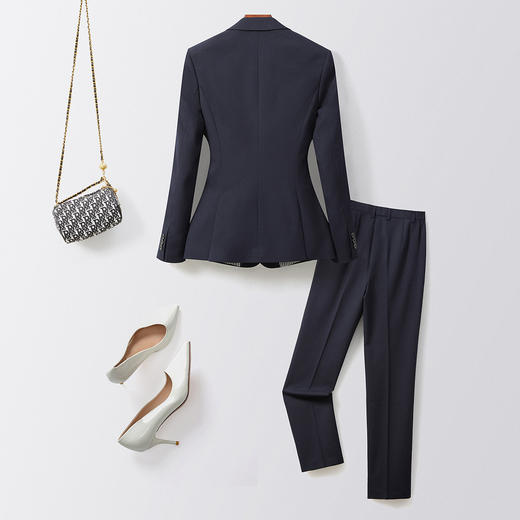 【上衣+裤子】罗蒙女士套装气质休闲小西服职业西装女装修身正装 商品图1