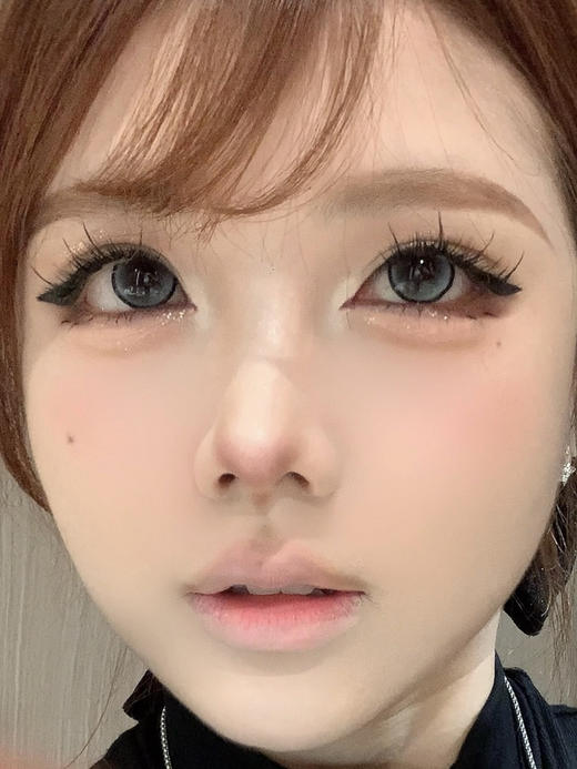 平价月抛 珍珠女孩 lolilook   | 大直径14.5 着色14.0参考值 |(同品牌多副更划算 选款色板在详情页下滑查看）蓝色美瞳 狗狗眼美瞳 商品图5