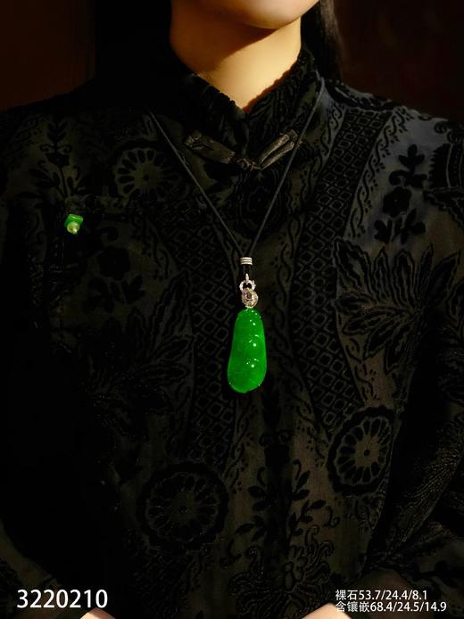 老坑艳绿富贵豆吊坠【3220210】具体价格微信咨询 商品图4
