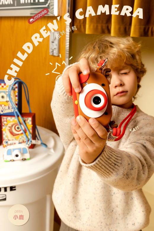 Mobee莫贝炫咔相机 2023年全新版本 儿童数码相机 玩具 卡通硅胶外观 前后4000万像素双摄像头 儿童玩具相机 商品图3