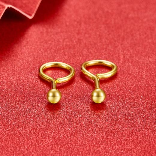 【限时克减150元】足金999.9 实心光珠圆珠泡钉耳钉(约2.2-2.6mm)(ES00001-07)（预售产品下单后不退款不退货不换货不补差价） 商品图1