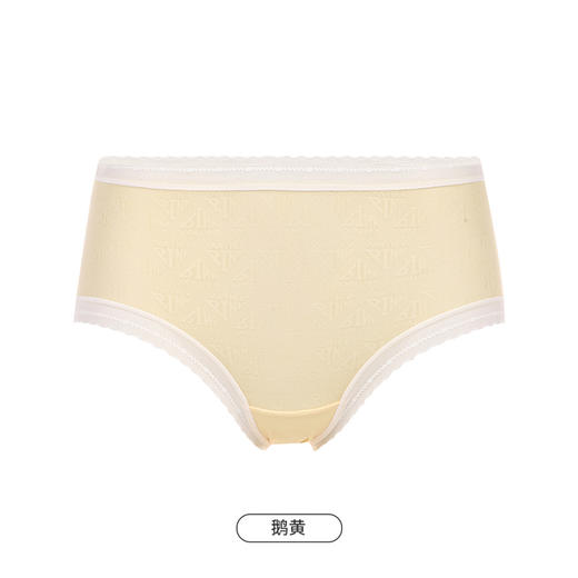 都市丽人基础系列薄透丝滑内裤女提花女士内裤速干中腰平角内裤LK42A1 商品图3