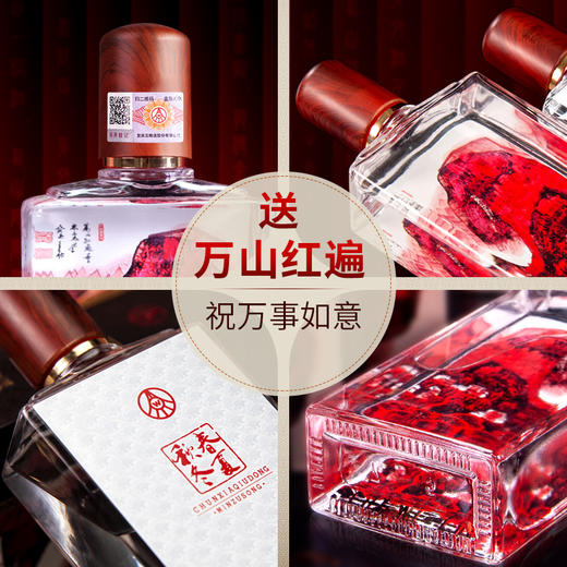 氧气专属【好酒破价！•五粮液万山红遍酒】宜宾五粮液总厂出品！国标优级 52度经典浓香 纯粮酿造 “酒中有画，画中有酒” 首次破价！（499元一箱送酒具） 商品图2
