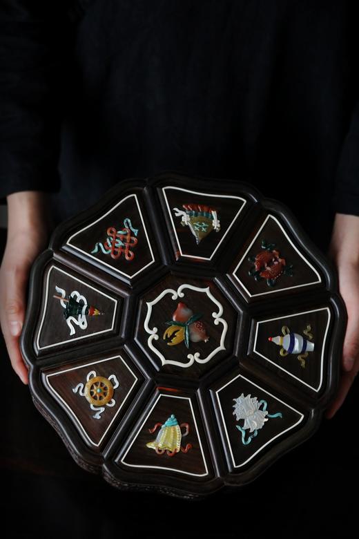 大红酸枝百宝嵌°八宝果盒 商品图3