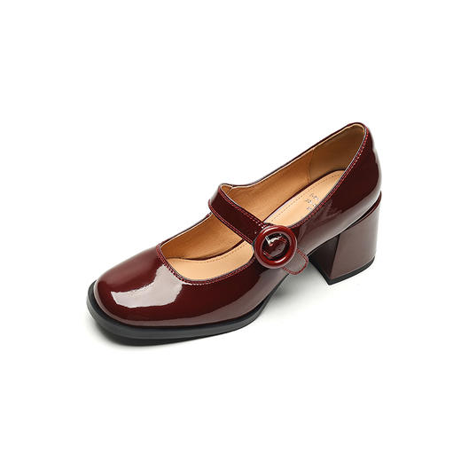 春夏新款，时尚亮面真皮玛丽珍单鞋HB-1031 商品图12