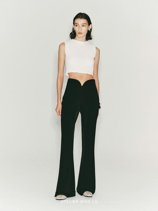 【气泡微醺】肌理泡泡纱无袖短款背心 商品图1