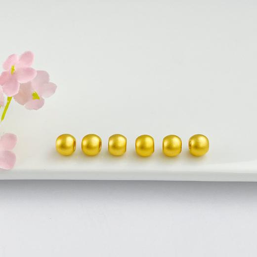 【限时7.5折】【定价黄金】足金 【无字印】3D硬金散珠转运珠6mm古法珠圆珠古法转运珠(V3DSC00237)预售产品下单后不退款不退货不换货不补差价 商品图0