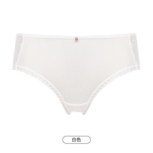 都市丽人基础系列蕾丝网布内裤女随意裁女士内裤中腰三角内裤LK42A7 商品图8