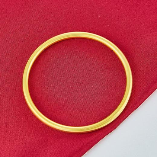 【限时克减150元】足金 【精品】3D硬金空心(面宽约4.3-4.5mm)仿古法素圈固口手镯(N3DSZ00046)预售产品下单后不退款不退货不换货不补差价） 商品图1