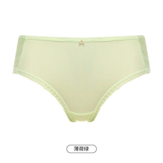 都市丽人基础系列蕾丝网布内裤女随意裁女士内裤中腰三角内裤LK42A7 商品图9