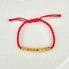 【定价黄金】足金 3D硬金十全十美方糖珠红绳调节成品手串(AA3DSC00198-1)（预售产品下单后不退款不退货不换货不补差价） 商品缩略图2
