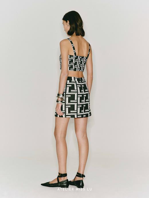 【微醺夜】品牌定制字母印花吊带短上衣 商品图3