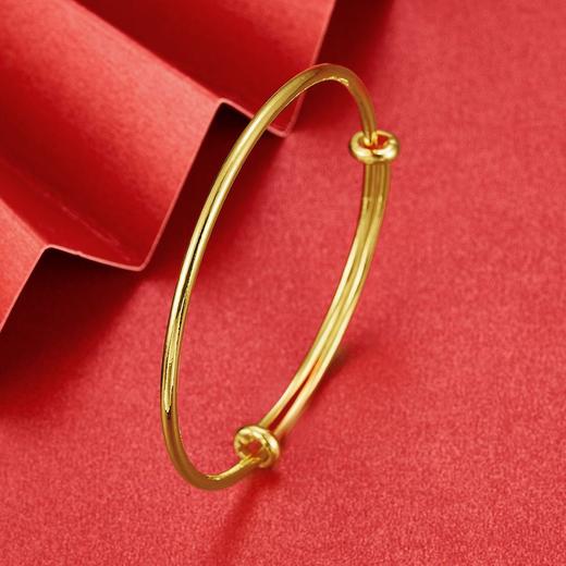 【限时克减128元】足金999.9 #儿童/宝宝 实心同宽推拉BB镯宝宝镯童镯（单只）面宽约1.6-1.8mm(TZ00010-01)（预售产品下单后不退款不退货不换货不补差价） 商品图1