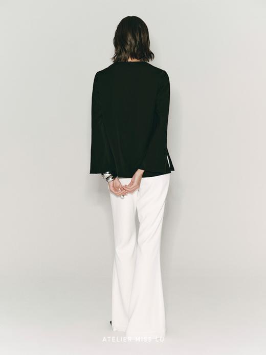 【午夜探戈】蝴蝶细结U形领开衩飘袖上衣 商品图2