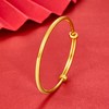 【限时克减150元】足金999.9 (面宽约3.4-3.6mm)实心手镯光面推拉手镯光圈推拉手镯素圈推拉手镯圆管推拉手镯(HWSZ00002-01)（预售产品下单后不退款不退货不换货不补差价） 商品缩略图2