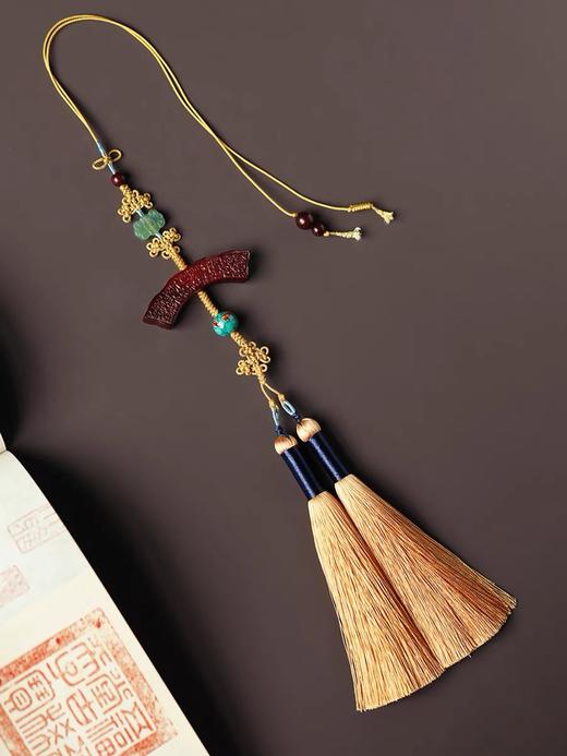 古兽纹玉璜式°紫檀挂件 商品图2