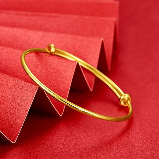 【限时克减128元】足金999.9 #儿童/宝宝 实心同宽推拉BB镯宝宝镯童镯（单只）面宽约1.6-1.8mm(TZ00010-01)（预售产品下单后不退款不退货不换货不补差价） 商品图0