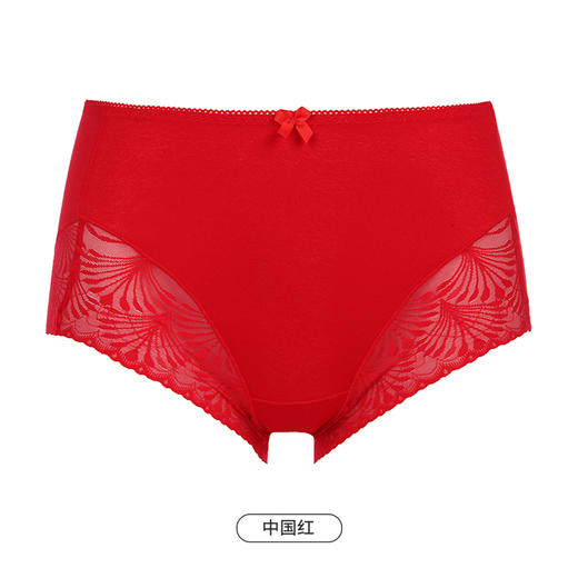 都市丽人基础系列宽版包覆内裤女蕾丝女士内裤中腰平角内裤LK45G1 商品图10