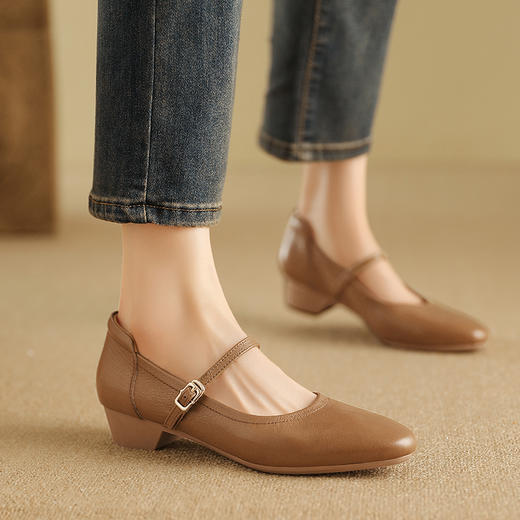 春季新款，头层羊皮浅口单鞋LG-92-596 商品图6