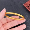 【限时克减150元】足金999.9 【油亮实心】古法传承(面宽约4.2-4.4mm)古法光圈古法素圈固口古法手镯(GFSZW00020-08)（预售产品下单后不退款不退货不换货不补差价） 商品缩略图2