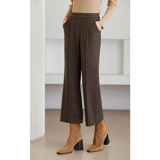 乔万尼新品直筒裤高级感显瘦休闲裤ET4F803 商品图2