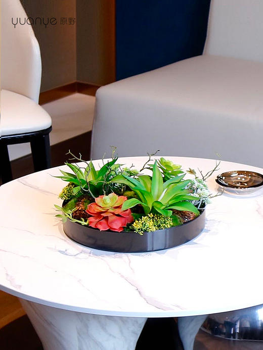 新中式酒店餐桌花摆花高档仿真花假花花艺摆件客厅圆桌摆设装饰花 商品图1