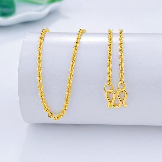 【限时克减150元】足金999.9 O字链项链(XL00008-10)补差价）补差价）预售产品下单后不退款不退货不换货不补差价 商品图1