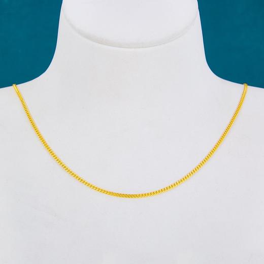 【限时克减150元】足金999 (足金999字印)5G黄金侧身链项链(5GXL00037-02)补差价）补差价）预售产品下单后不退款不退货不换货不补差价 商品图1