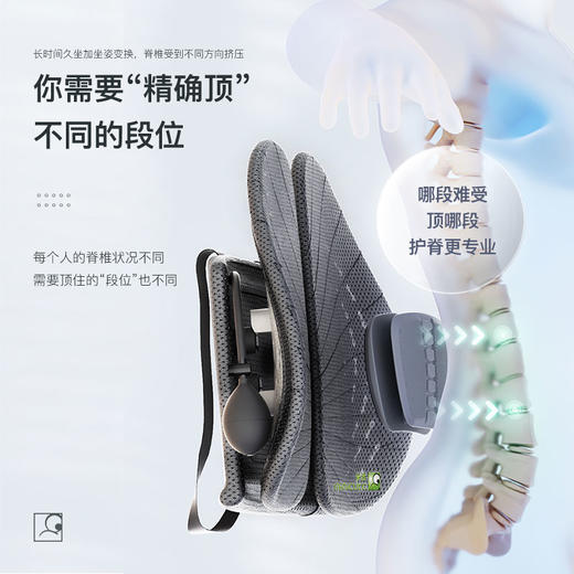 【气动护脊款】米乔人体工学腰垫护腰靠垫办公室腰靠工位久坐神器座椅靠背垫腰托 商品图6