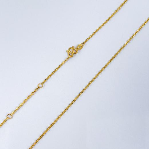 【限时克减150元】足金999 (足金999字印)5G黄金调节十字链项链(5GXL00051-02)补差价）预售产品下单后不退款不退货不换货不补差价 商品图1