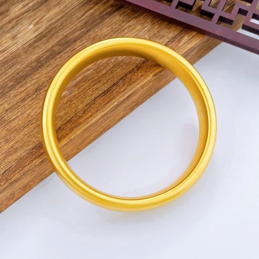 【限时克减150元】足金999.9【油亮】古法半空心固口内平外弧手镯宽面光圈手镯光圈轮胎手镯(AIGFSZ00375-1)（预售产品下单后不退款不退货不换货不补差价） 商品图1