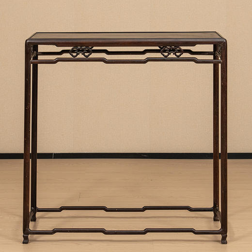 清 红木圆材拦水线如意卡子花香几 商品图0