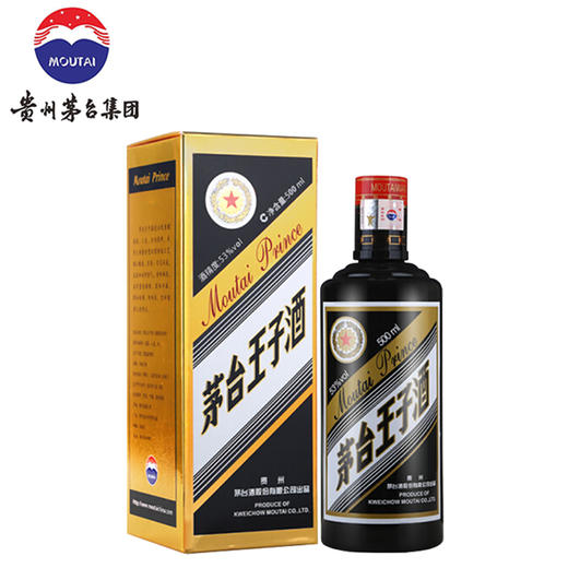 茅台（MOUTAI）茅台王子酒 黑金王子53度酱香型白酒 500ml单瓶装 商品图0