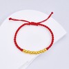 【限时7.5折】【定价黄金】足金 #儿童/宝宝 3D硬金十全十美圆珠(约3.8mm)宝宝红绳调节成品手串(AA3DSC00164)（预售产品下单后不退款不退货不换货不补差价） 商品缩略图1
