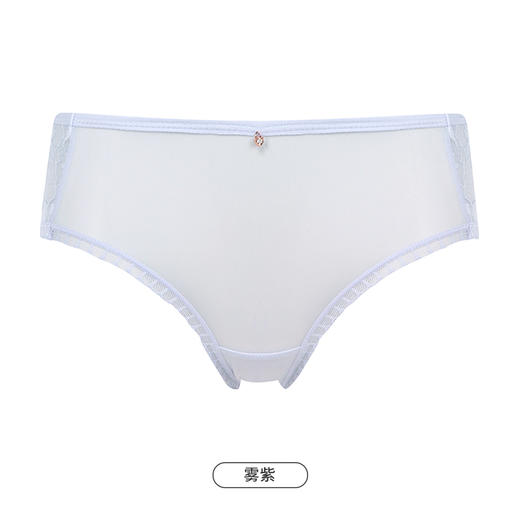 都市丽人基础系列蕾丝网布内裤女随意裁女士内裤中腰三角内裤LK42A7 商品图6