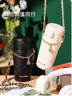 杯具熊弹跳随手保温杯（千岁绿）370ml 商品图1