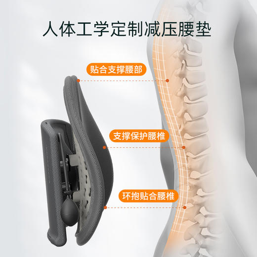 【气动款】米乔人体工学腰垫护腰靠垫办公室腰靠工位久坐神器座椅靠背垫腰托 商品图3