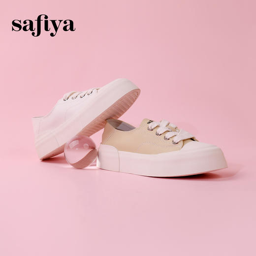 超值精选 | Safiya/索菲娅2023春夏圆头浅口透气厚底百搭休闲板鞋 SF33912283 商品图1