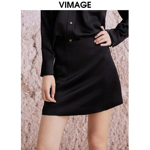 VIMAGE纬漫纪春季新款时尚气质显瘦百搭包臀半身裙V2106707 商品图2